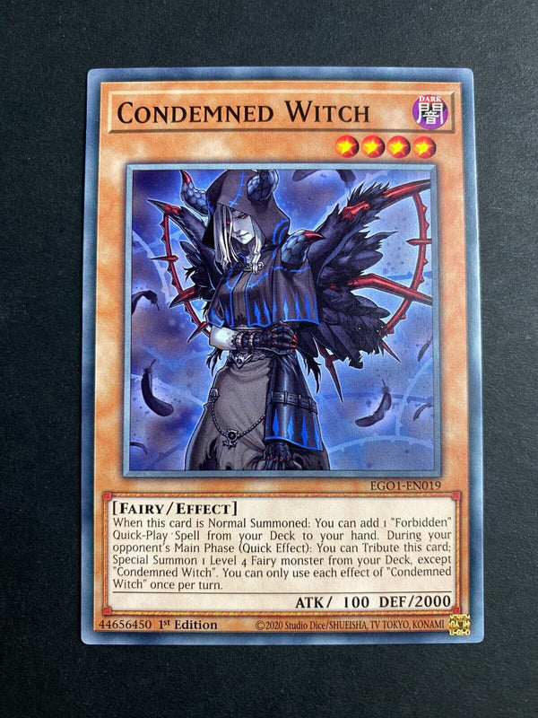 Yugioh Condemned Witch EGO1-EN019 Common 1st Edition NM