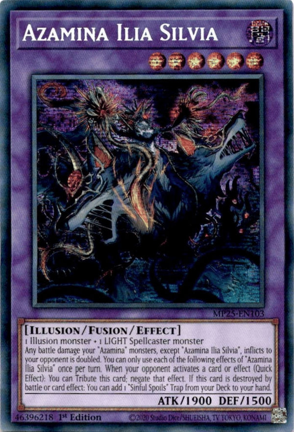 Yugioh Azamina Ilia Silvia MP25-EN103 Secret Rare 1st Edition NM
