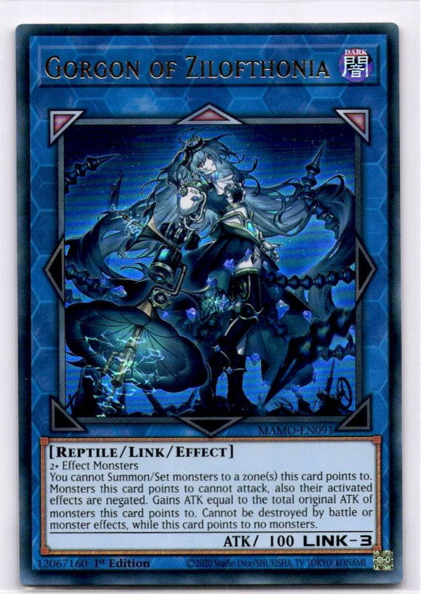 Yugioh Gorgon of Zilofthonia MAMO-EN091 Ultra Rare 1st Edition NM