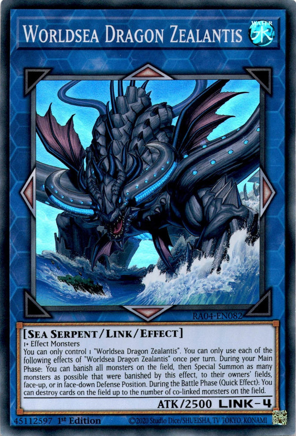 Yugioh Worldsea Dragon Zealantis RA04-EN082 Super Rare 1st Edition NM