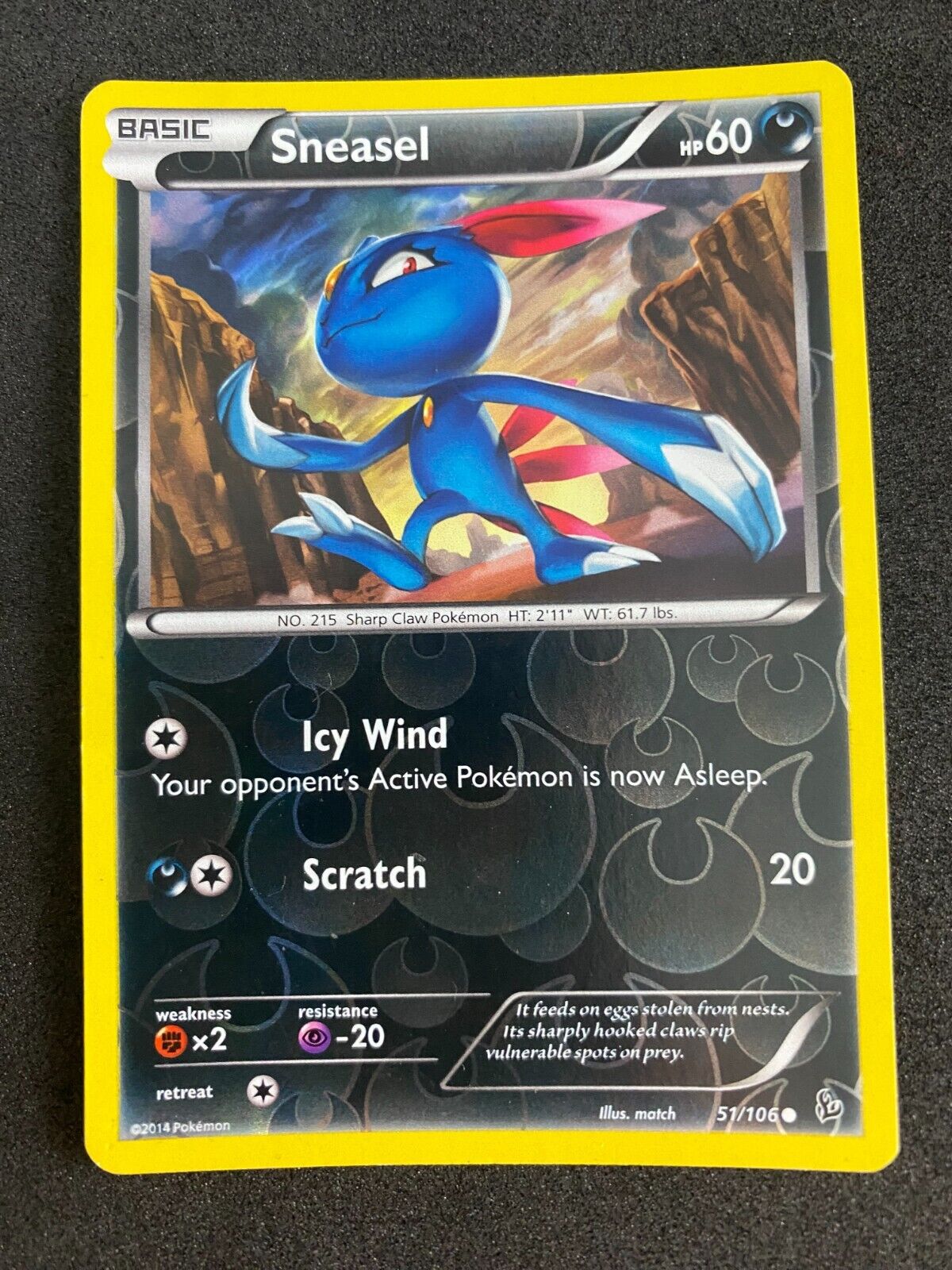 Pokemon Sneasel 51/106 Flashfire Reverse Holo LP