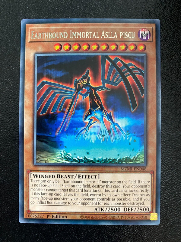 Yugioh Earthbound Immortal Aslla piscu MZMI-EN048 Rare 1st Edition NM