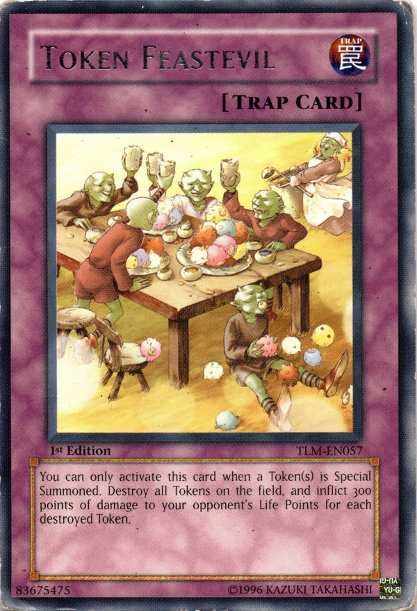 Yugioh Token Feastevil TLM-EN057 Rare 1st Edition DAMAGED