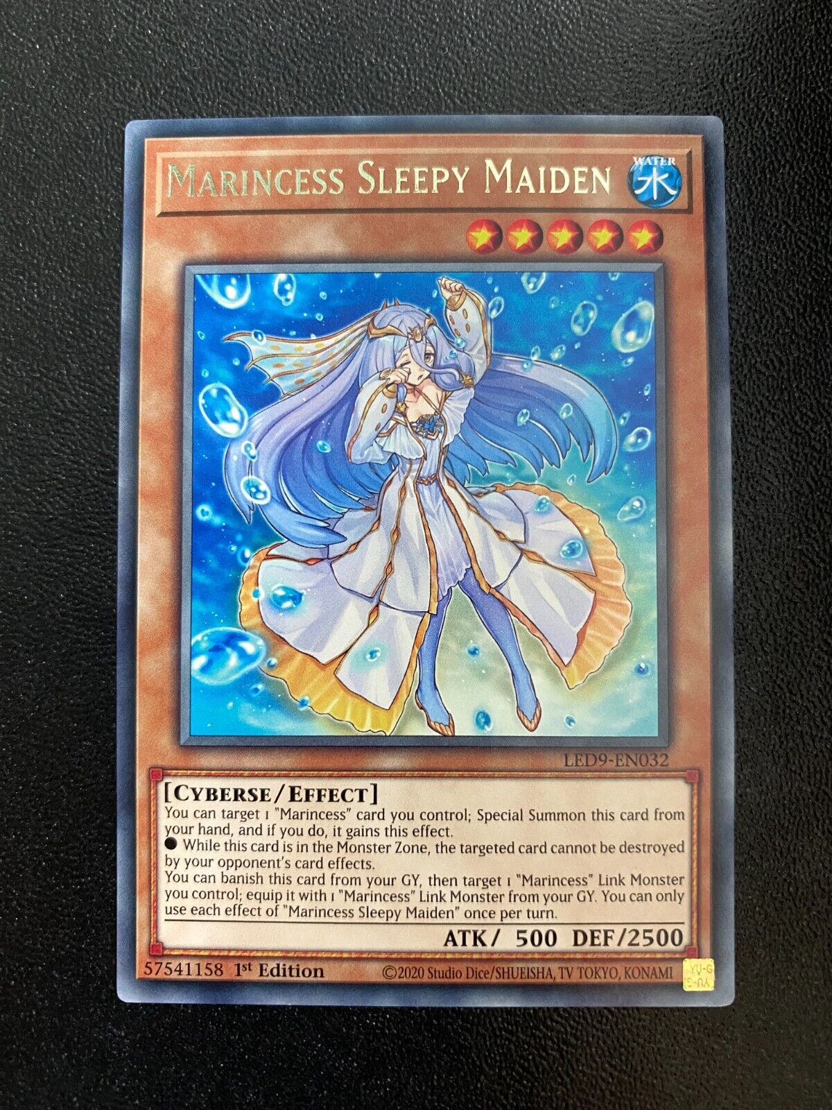 Yugioh Marincess Sleepy Maiden LED9-EN032 Rare 1st Edition NM