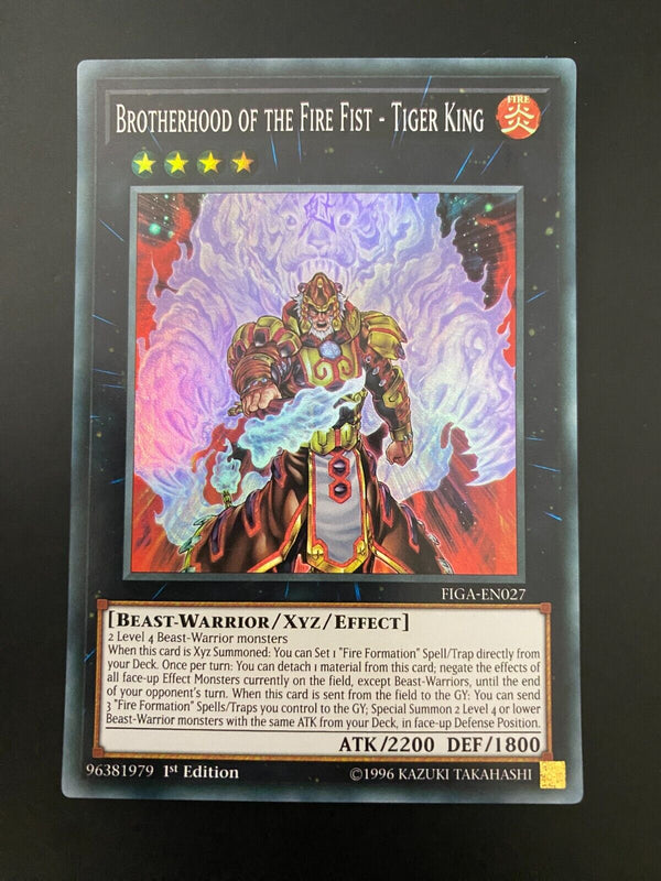 Yugioh Brotherhood of the Fire Fist - Tiger King FIGA-EN027 Super Rare NM/MINT