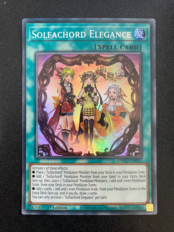 Yugioh Solfachord Elegance ANGU-EN022 Super Rare 1st Edition NM/MINT
