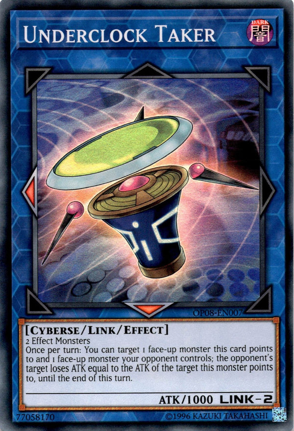 Yugioh Underclock Taker OP08-EN007 Super Rare Unlimited Edition VLP/NM