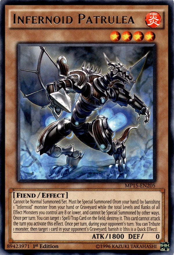 Yugioh Infernoid Patrulea MP15-EN205 Rare 1st Edition LP