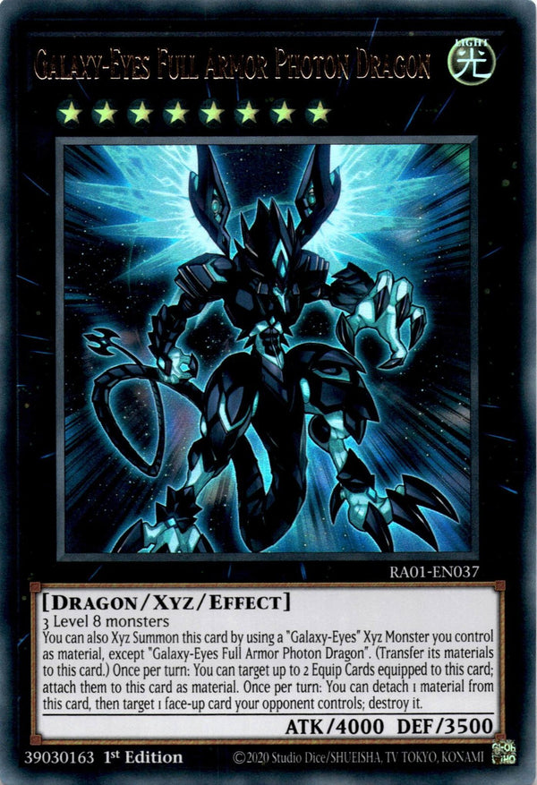 Yugioh Galaxy-Eyes Full Armor Photon Dragon RA01-EN037 Ultra Rare 1st Edition NM