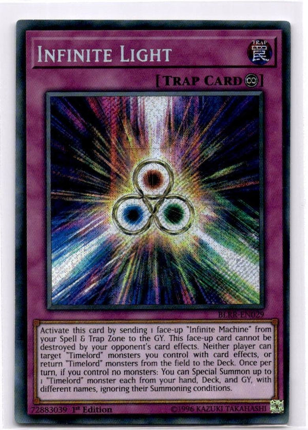 Yugioh Infinite Light BLRR-EN029 Secret Rare 1st Edition LP