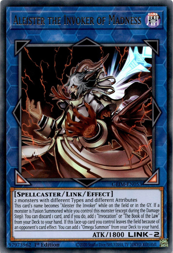Yugioh Aleister the Invoker of Madness GEIM-EN053 Ultra Rare 1st Edition NM
