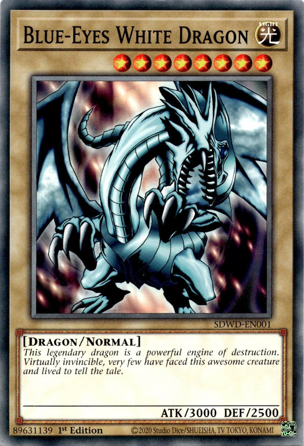 Yugioh Blue-Eyes White Dragon SDWD-EN001 Common 1st Edition NM