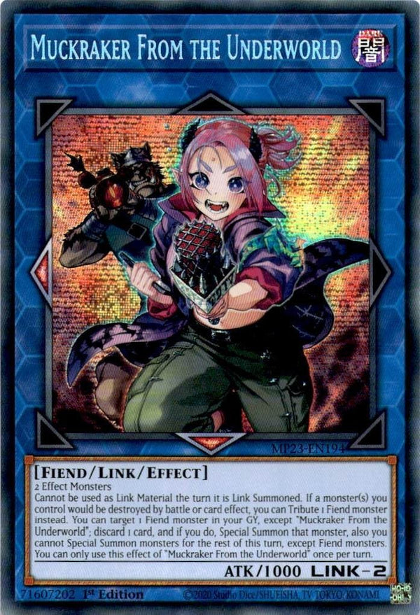 Yugioh Muckraker From the Underworld MP23-EN194 Secret Rare 1st Edition NM