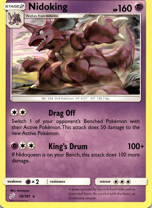 Pokemon Nidoking 59/181 Team Up Non Holo VLP/NM