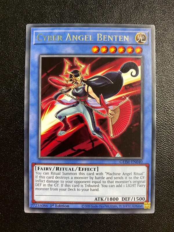 Yugioh Cyber Angel Benten GEIM-EN040 Rare 1st Edition VLP/NM