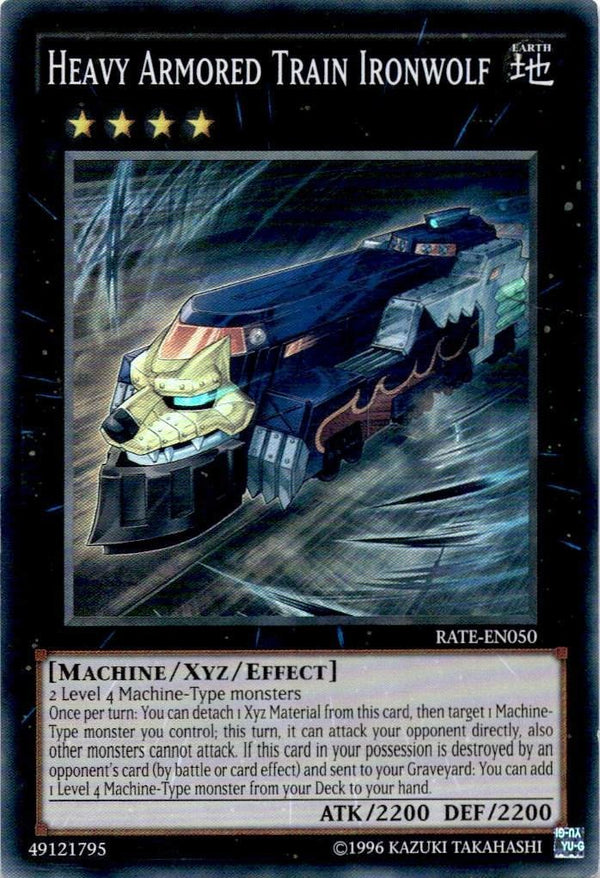 Yugioh Heavy Armored Train Ironwolf RATE-EN050 Super Rare Unlimited Edition HP