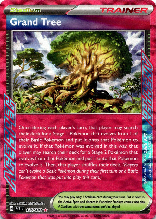 Pokemon Grand Tree 136/142 Stellar Crown Ace Spec NM