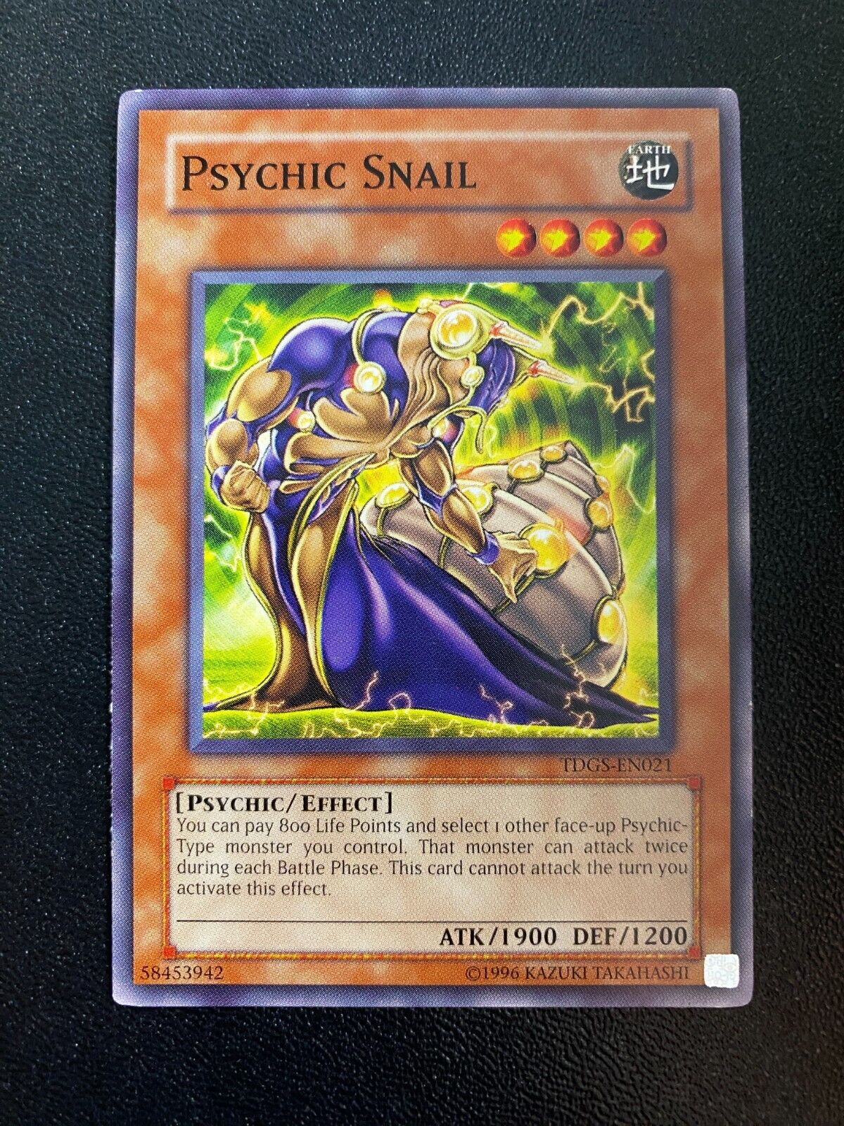 Yugioh Psychic Snail TDGS-EN021 Common Unlimited Edition MP/LP