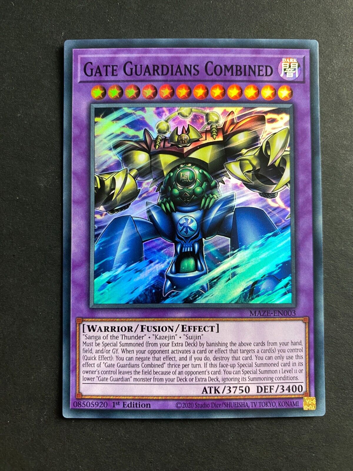 Yugioh Gate Guardians Combined MAZE-EN003 Super Rare 1st Edition NM