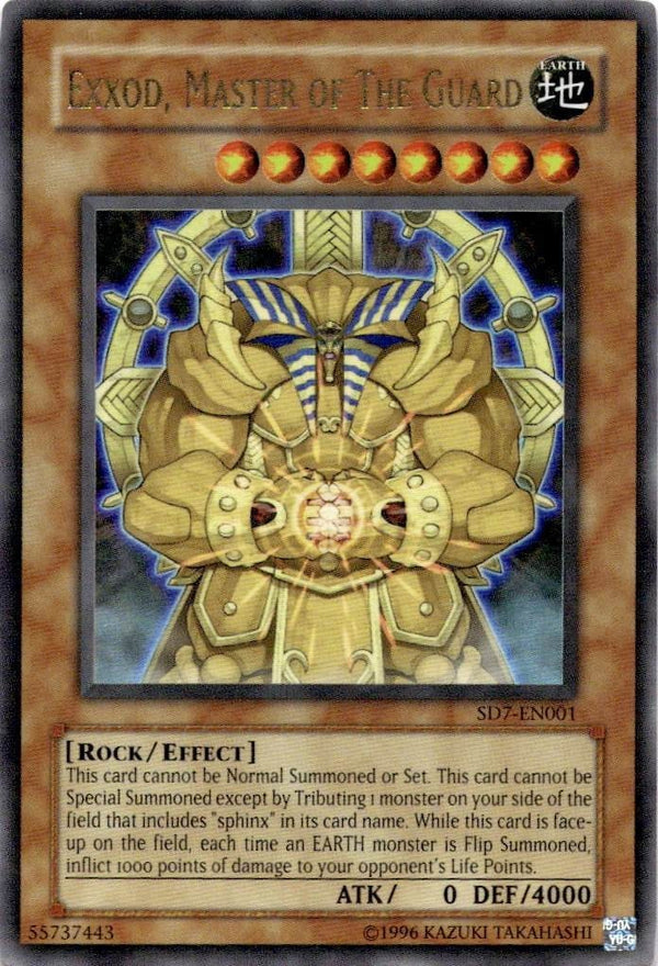 Yugioh Exxod, Master of The Guard SD7-EN001 Ultra Rare Unlimited Edition NM