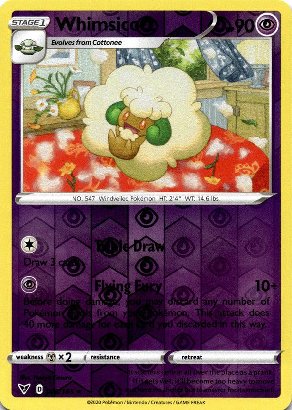 Pokemon Whimsicott 076/185 Vivid Voltage Reverse Holo NM