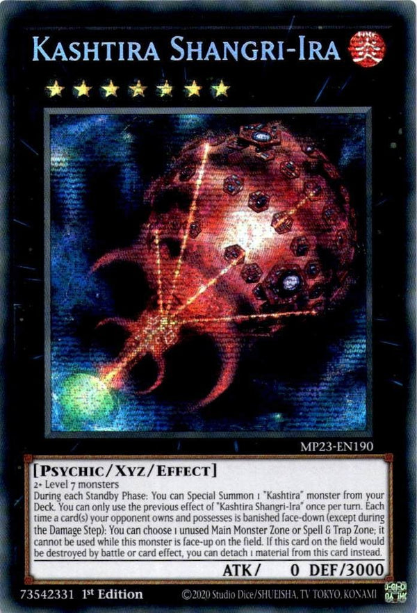 Yugioh Kashtira Shangri-Ira MP23-EN190 Secret Rare 1st Edition NM