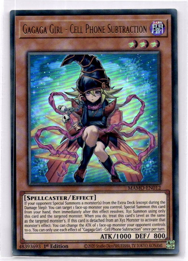 Yugioh Gagaga Girl - Cell Phone Subtraction MAMO-EN012 Ultra Rare 1st Edition NM
