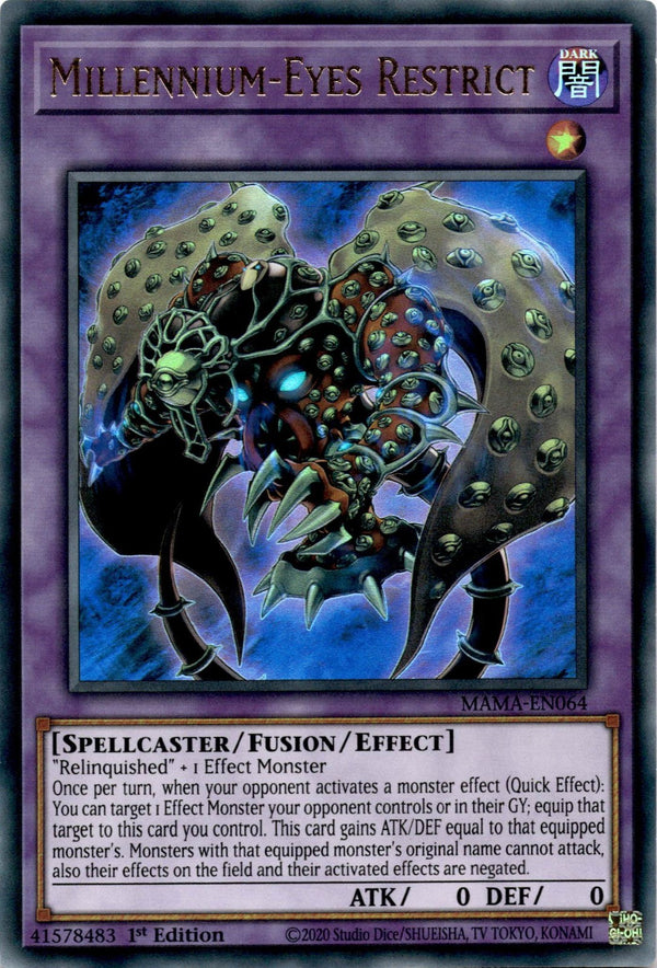 Yugioh Millennium-Eyes Restrict MAMA-EN064 Ultra Rare 1st Edition NM