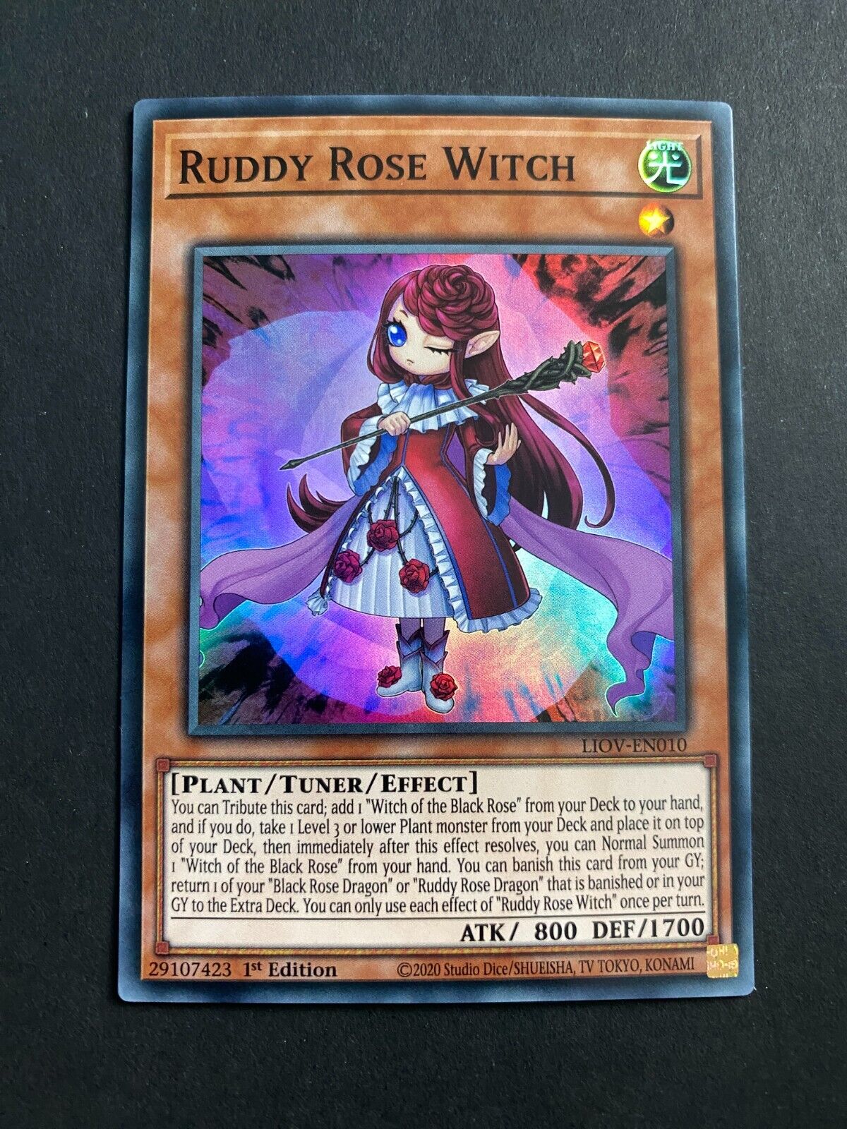 Yugioh Ruddy Rose Witch LIOV-EN010 Super Rare 1st Edition NM