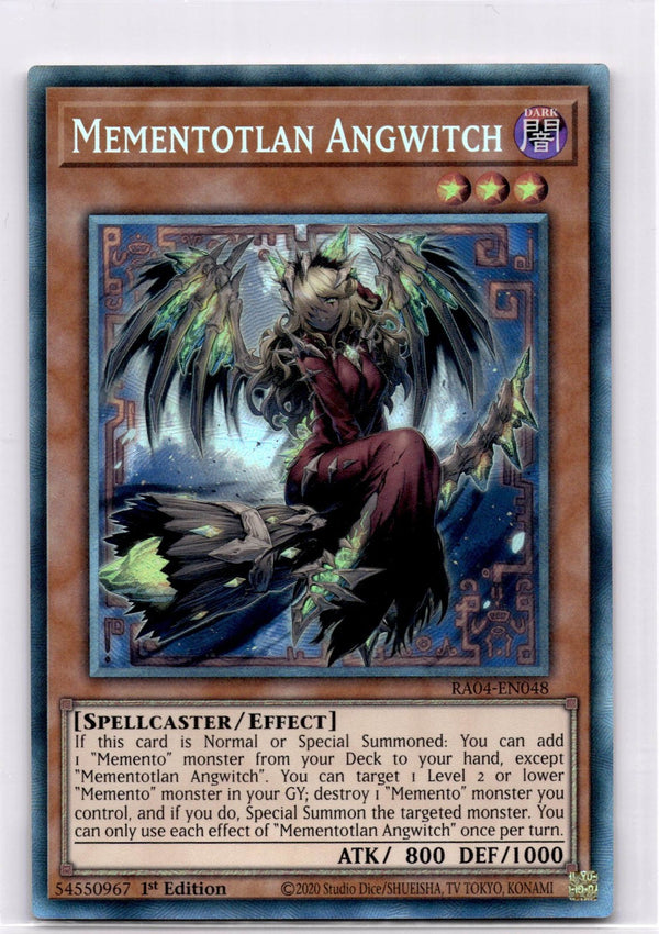 Yugioh Mementotlan Angwitch RA04-EN048 Prismatic Collector’s Rare 1st Edition NM