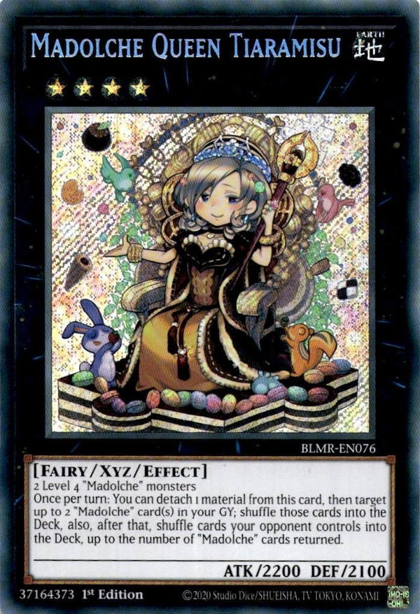 Yugioh Madolche Queen Tiaramisu BLMR-EN076 Secret Rare 1st Edition NM