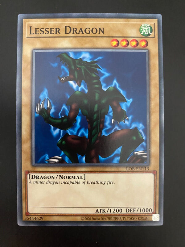 Yugioh Lesser Dragon LOB-EN113 Unlimited Edition Common NM/MINT