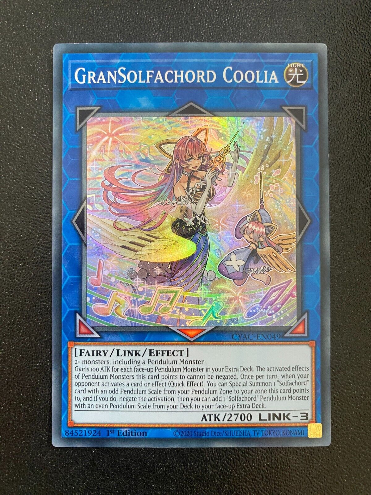 Yugioh GranSolfachord Coolia CYAC-EN049 Super Rare 1st Edition NM/MINT