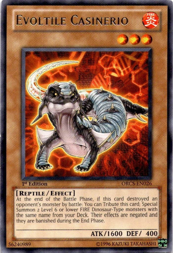 Yugioh Evoltile Casinerio ORCS-EN026 Rare 1st Edition NM