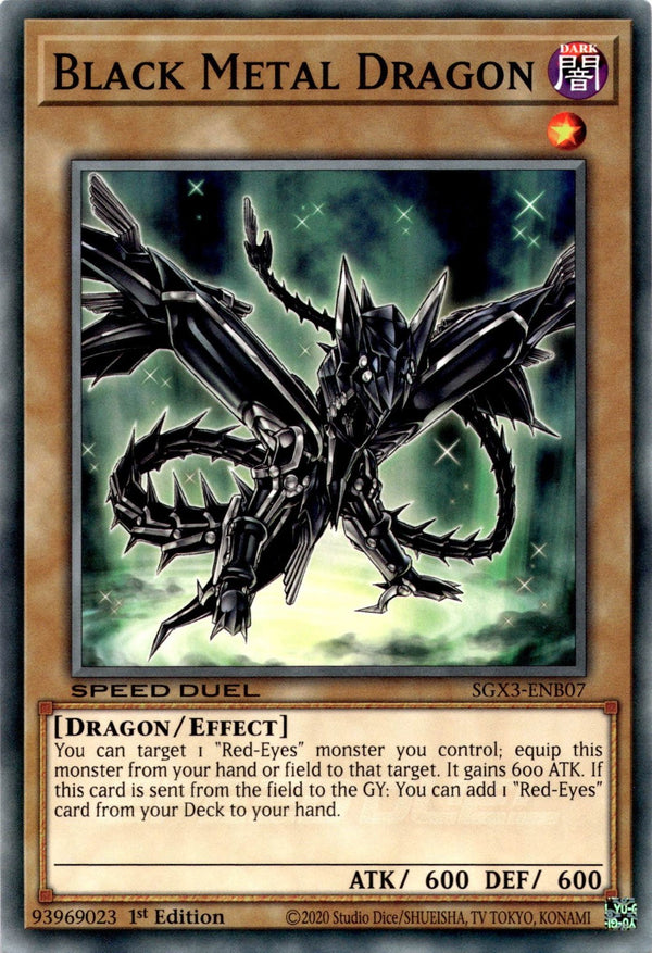 Yugioh Black Metal Dragon SGX3-ENB07 Speed Duel Common 1st Edition NM