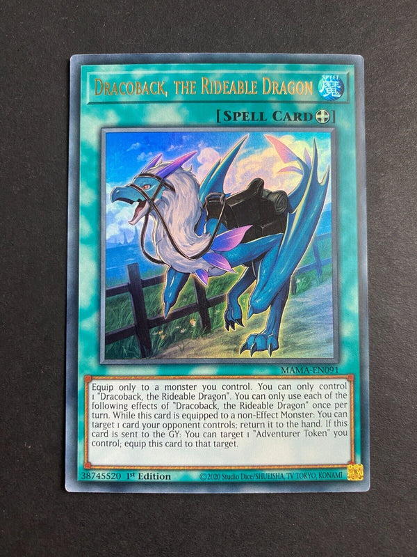 Yugioh Dracoback, the Rideable Dragon MAMA-EN091 Ultra Rare 1st Edition NM