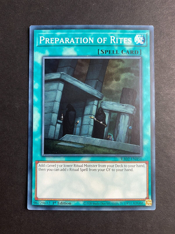 Yugioh Preparation of Rites RA02-EN056 Super Rare 1st Edition VLP/NM