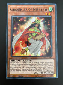 Yugioh Chronicler of Nephthys HISU-EN003 1st Edition Super Rare NM