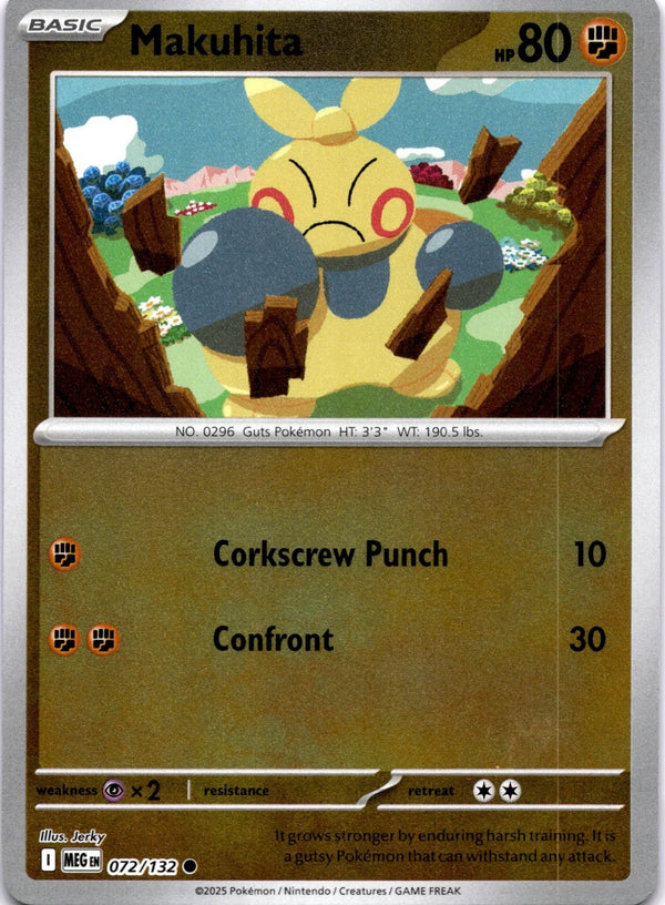 Pokemon Makuhita 072/132 Mega Evolution Reverse Holo NM