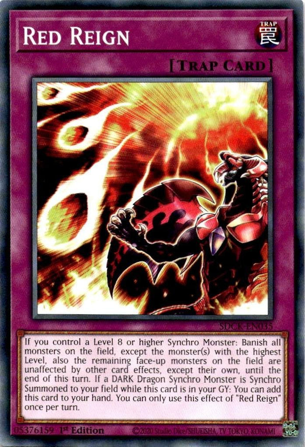 Yugioh Red Reign SDCK-EN035 Common 1st Edition NM