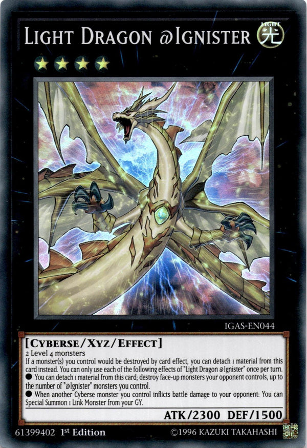 Yugioh Light Dragon @Ignister IGAS-EN044 Super Rare 1st Edition LP