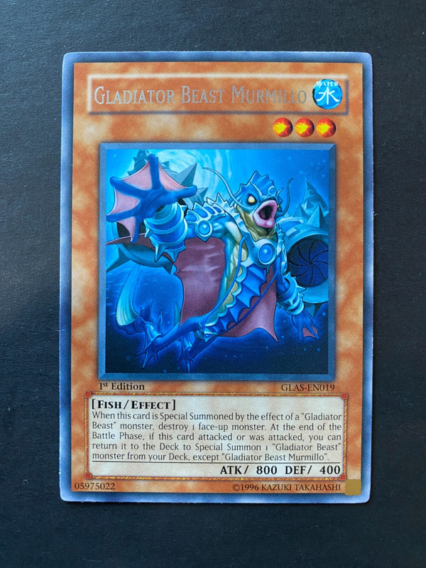Yugioh Gladiator Beast Murmillo GLAS-EN019 Rare 1st Edition NM