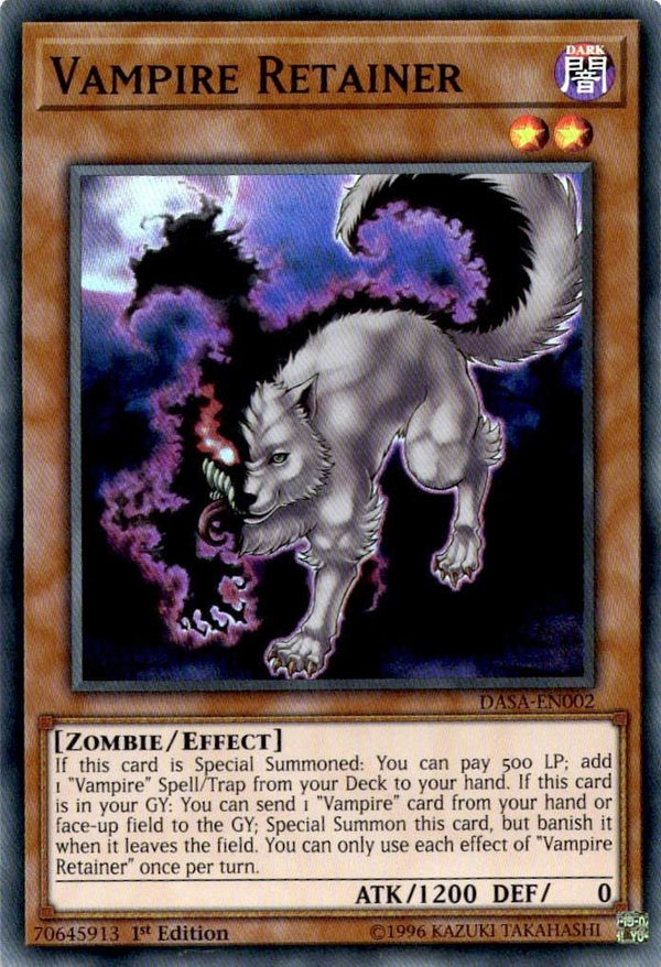 Yugioh Vampire Retainer DASA-EN002 Super Rare 1st Edition NM