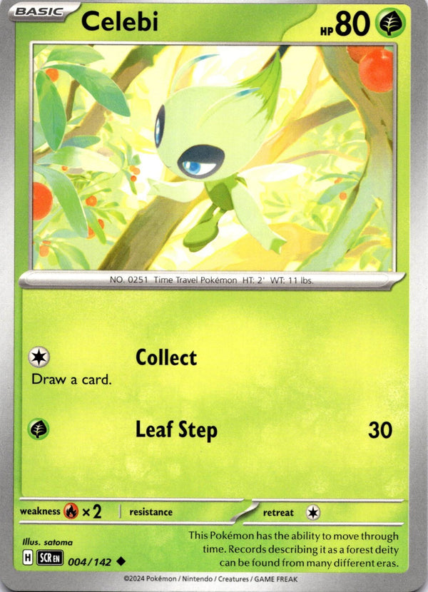 Pokemon Celebi 004/142 Stellar Crown Non Holo NM