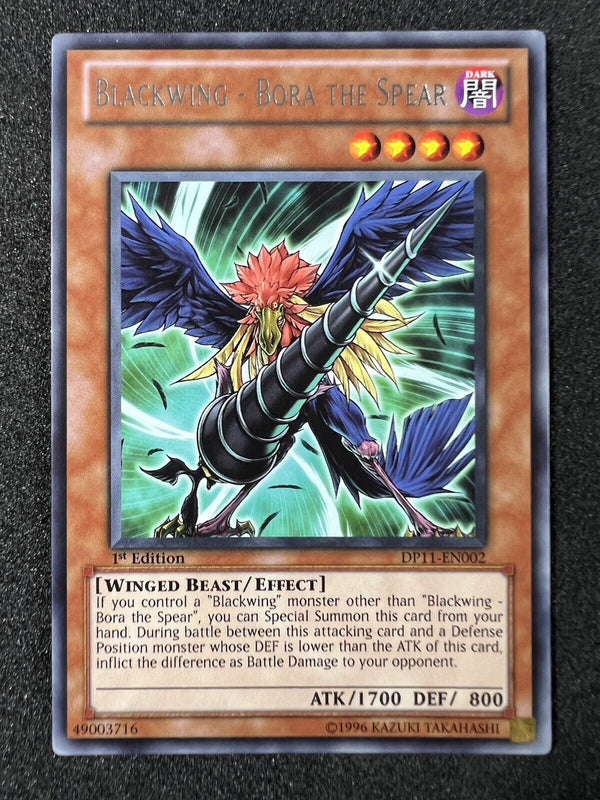 Yugioh Blackwing-Bora The Spear DP11-EN002 1st Edition Rare NM