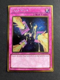 Yugioh Trap Stun PGLD-EN090 Gold Rare 1st Edition MP/LP