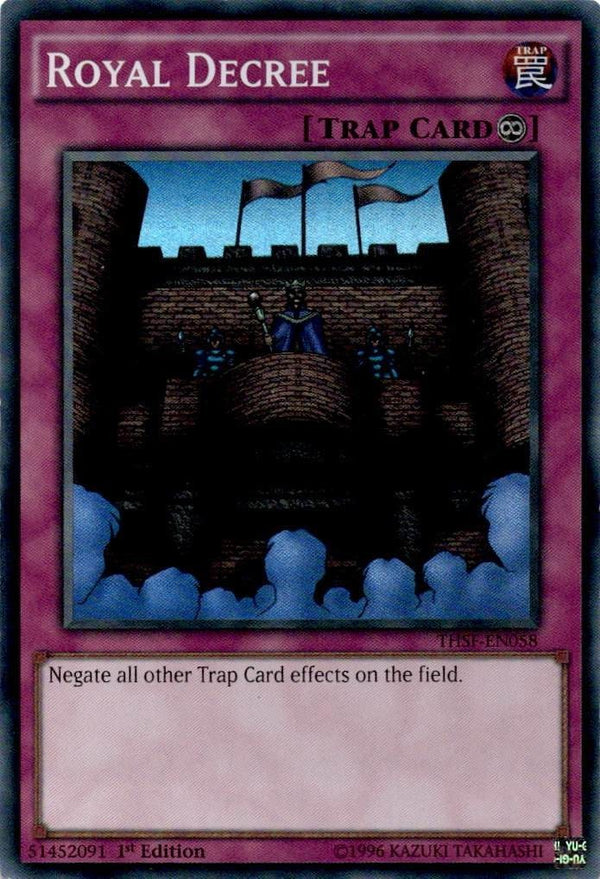 Yugioh Royal Decree THSF-EN058 Super Rare 1st Edition LP