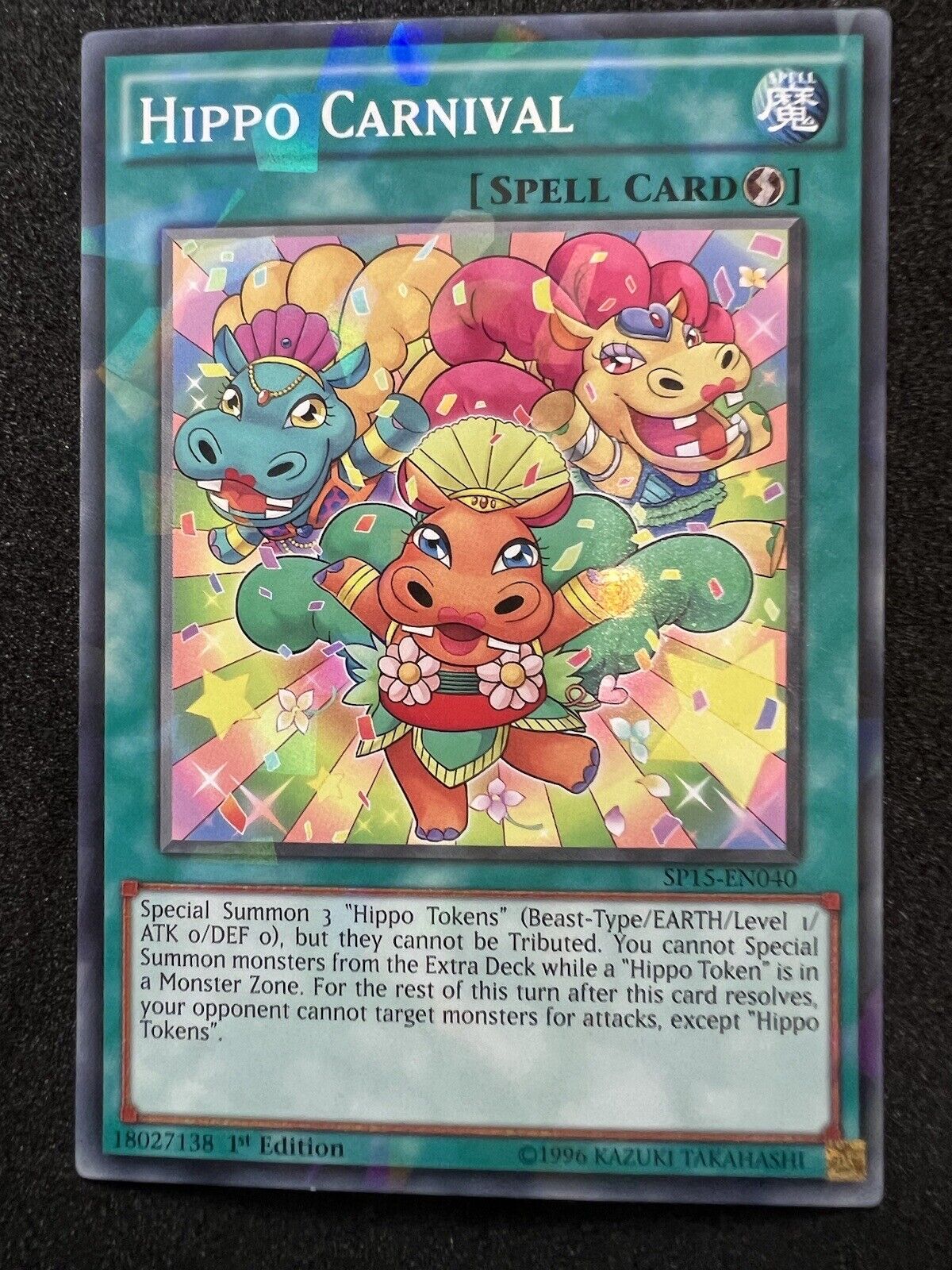 Yugioh Hippo Carnival SP15-EN040 Shatterfoil Rare 1st Edition NM