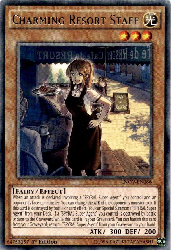 Yugioh Charming Resort Staff INOV-EN086 Rare 1st Edition LP/NM