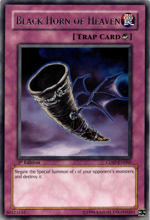 Yugioh Black Horn of Heaven CDIP-EN060 Rare 1st Edition VLP/NM